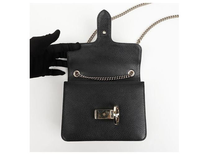 Gucci Borsa a tracolla in pelle nera da donna - vista 7