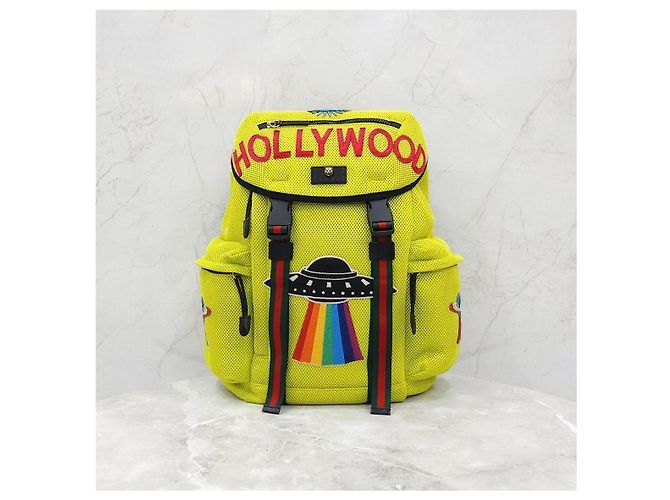 Gucci Three Stripes Rucksack mit besticktem Neon Space Logo - Ansicht 11