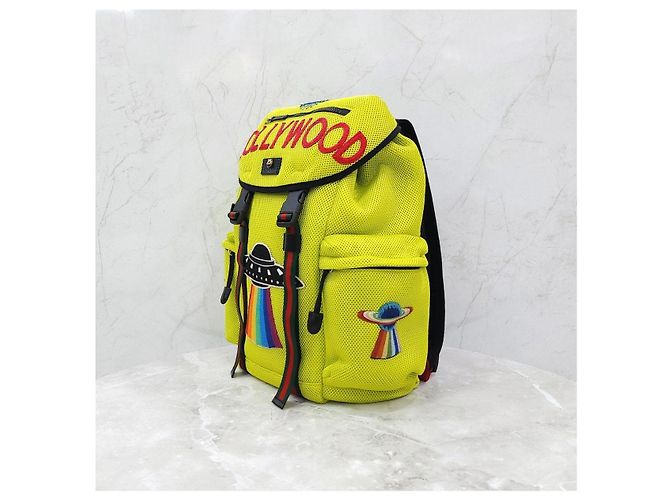 Gucci Three Stripes Rucksack mit besticktem Neon Space Logo - Ansicht 12