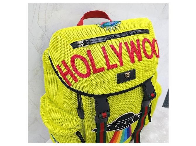 Gucci Three Stripes Rucksack mit besticktem Neon Space Logo - Ansicht 4