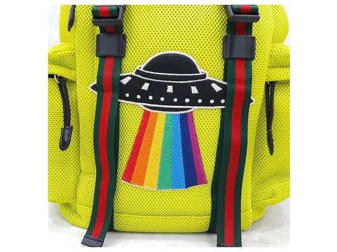 Gucci Three Stripes Rucksack mit besticktem Neon Space Logo - Ansicht 5