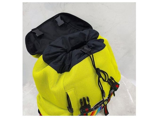 Gucci Three Stripes Rucksack mit besticktem Neon Space Logo - Ansicht 8