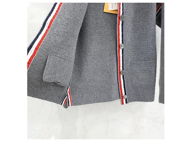 Thom Browne Work Jacket aus Loopback-Wolle, Kaschmir und Baumwolle - Hellgrau - Ansicht 12