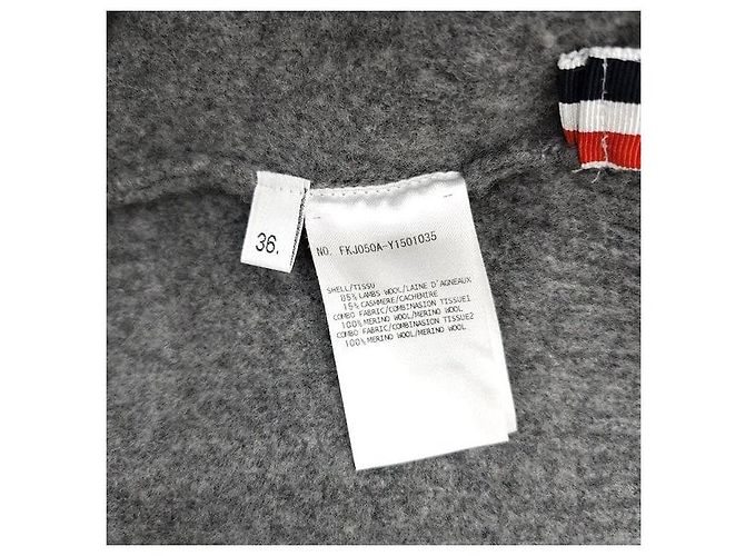 Thom Browne Work Jacket aus Loopback-Wolle, Kaschmir und Baumwolle - Hellgrau - Ansicht 6