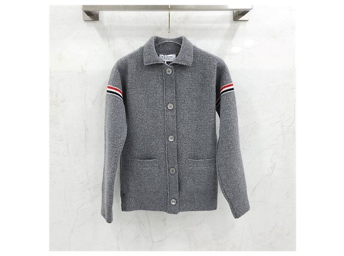 Thom Browne Work Jacket aus Loopback-Wolle, Kaschmir und Baumwolle - Hellgrau - Ansicht 8