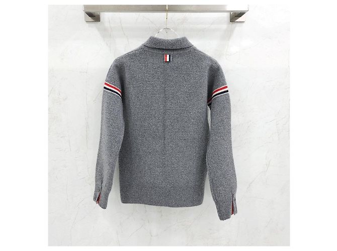 Thom Browne Work Jacket aus Loopback-Wolle, Kaschmir und Baumwolle - Hellgrau - Ansicht 9