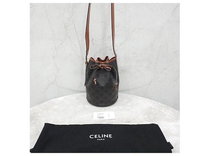 Céline Borsa bucket piccola in tela - vista 7