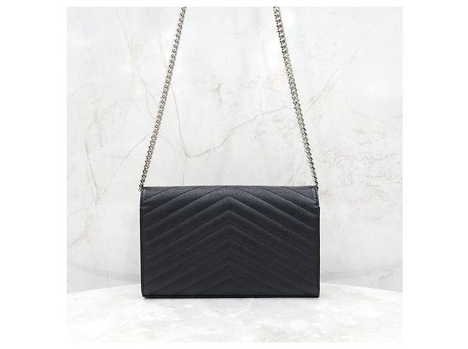 Autre Marque Borsa a tracolla con catena WOC matelassé nera - vista 3