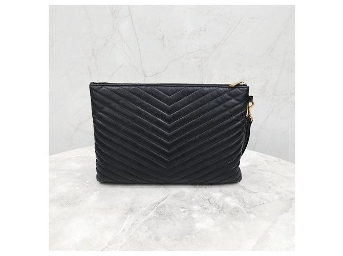 Autre Marque Clutch con tracolla in pelle matelassé - vista 3
