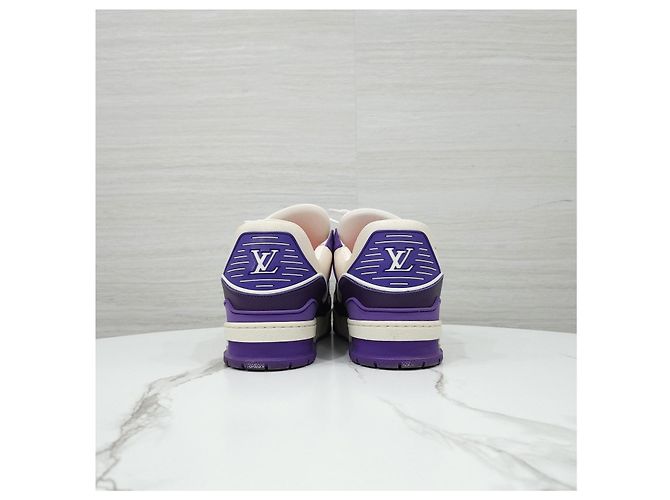 Louis Vuitton Sneakers Trainer Purple White - vista 11