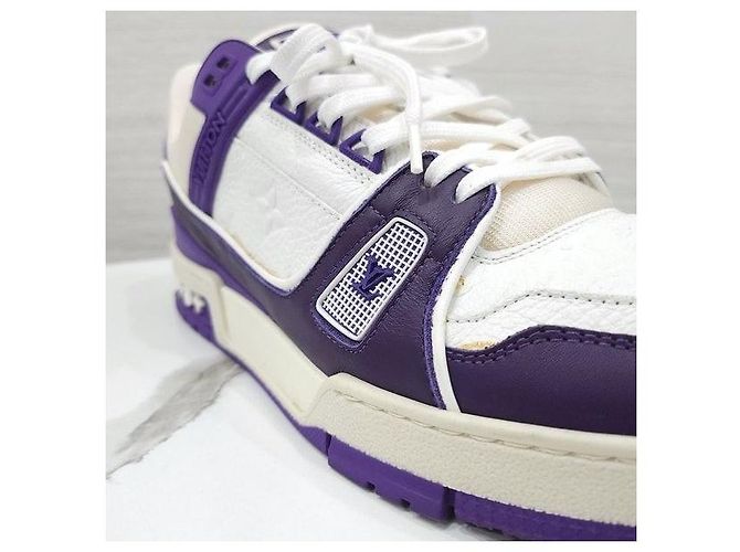 Louis Vuitton Sneakers Trainer Purple White - vista 6