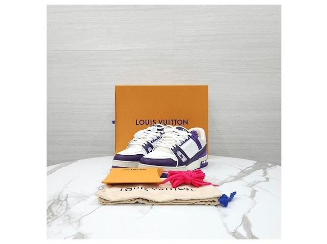 Louis Vuitton Sneakers Trainer Purple White - vista 8