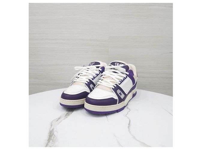 Louis Vuitton Sneakers Trainer Purple White - vista 9