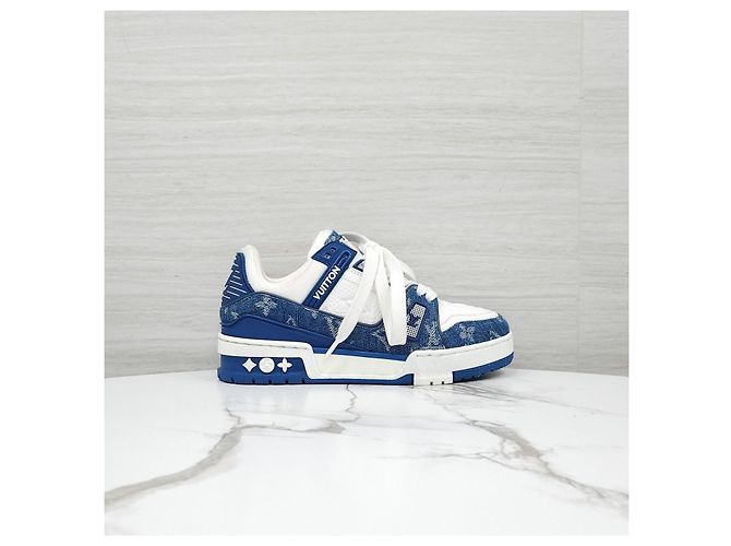 Louis Vuitton Sneakers Trainer Monogram Denim Blue - vista 12