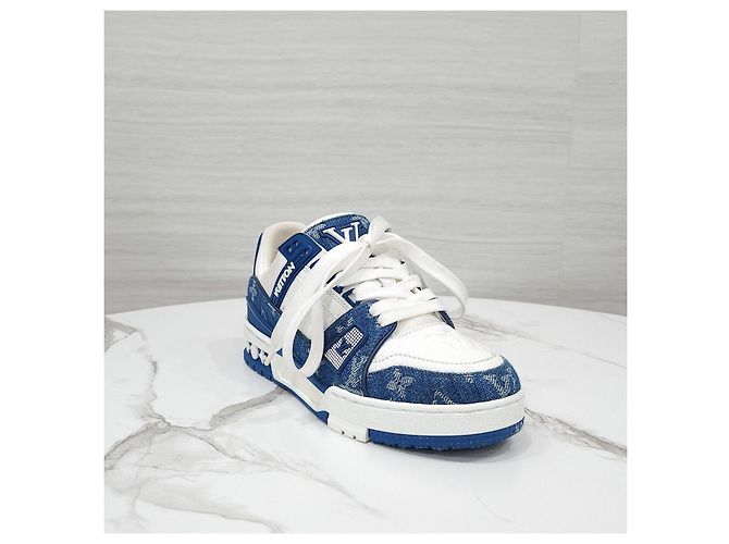 Louis Vuitton Sneakers Trainer Monogram Denim Blue - vista 13