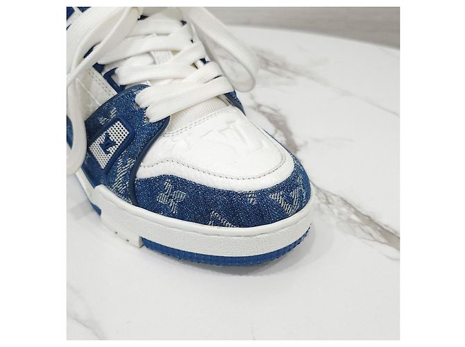 Louis Vuitton Sneakers Trainer Monogram Denim Blue - vista 14