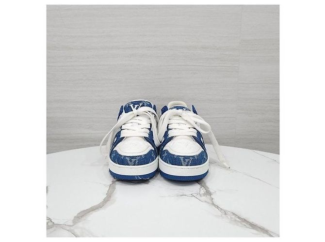 Louis Vuitton Sneakers Trainer Monogram Denim Blue - vista 2