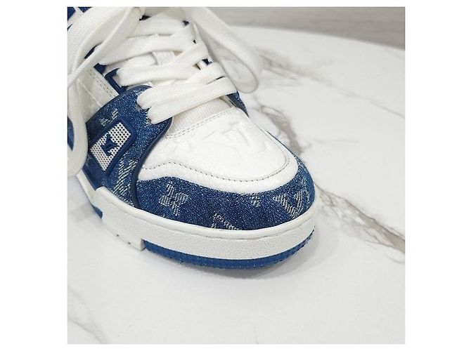 Louis Vuitton Sneakers Trainer Monogram Denim Blue - vista 6