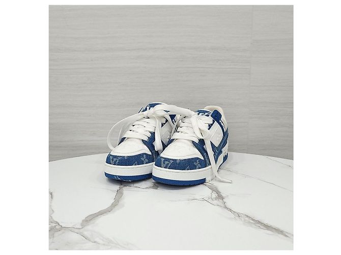 Louis Vuitton Sneakers Trainer Monogram Denim Blue - vista 9
