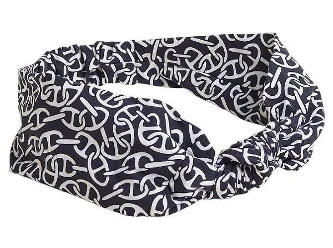 Fascia Hermès Gabi Naoussa Bleu Noir - vista 2