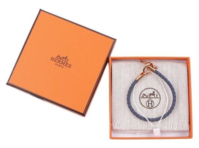Bracciale Hermès Glenan Jean Blu Denim Cotone - vista 8