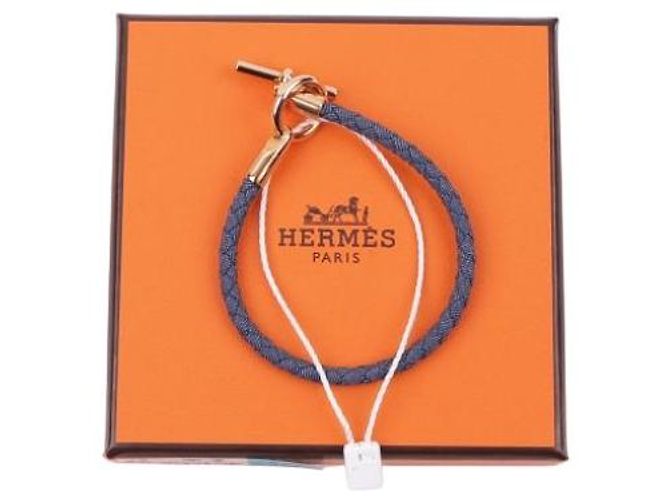 Bracciale Hermès Glenan Jean Blu Denim Cotone - vista 9