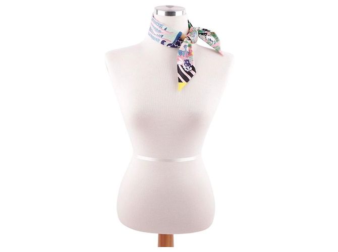Twilly Hermès En Libert in seta multicolore - vista 13