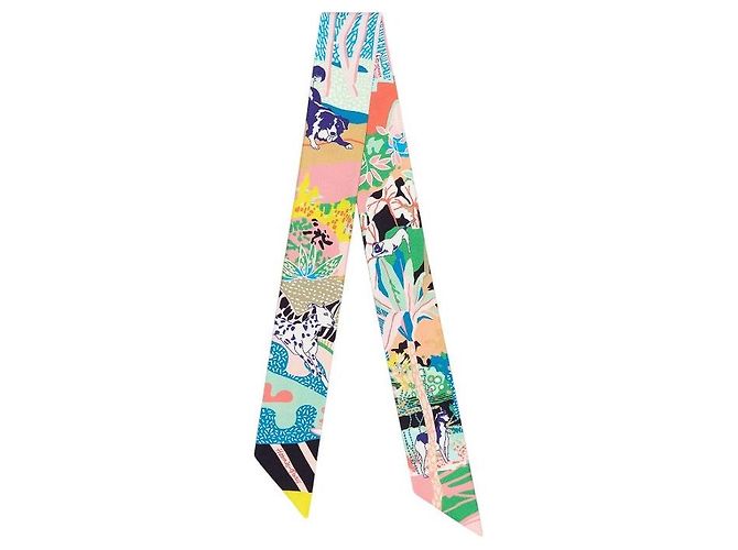 Twilly Hermès En Libert in seta multicolore - vista 3