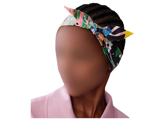Twilly Hermès En Libert in seta multicolore - vista 5