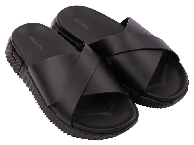 Sandali Hermès Infra in pelle nera - vista 10