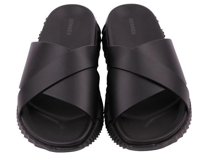 Sandali Hermès Infra in pelle nera - vista 11