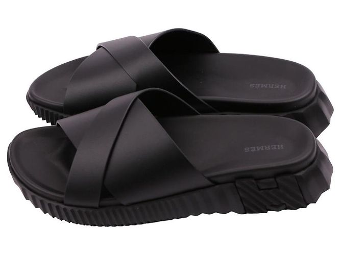 Sandali Hermès Infra in pelle nera - vista 14