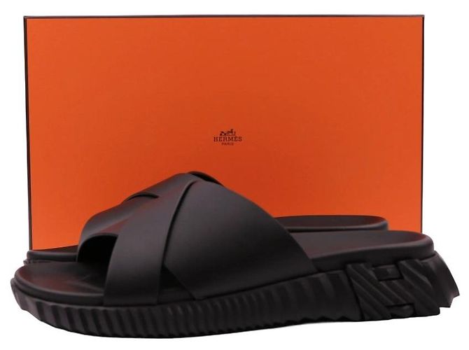 Sandali Hermès Infra in pelle nera - vista 16