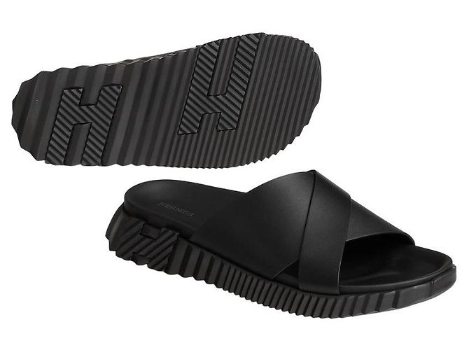 Sandali Hermès Infra in pelle nera - vista 2