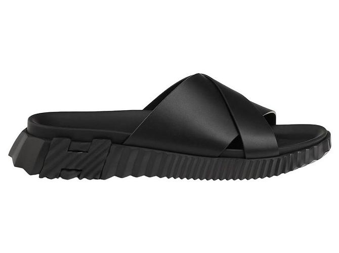 Sandali Hermès Infra in pelle nera - vista 5