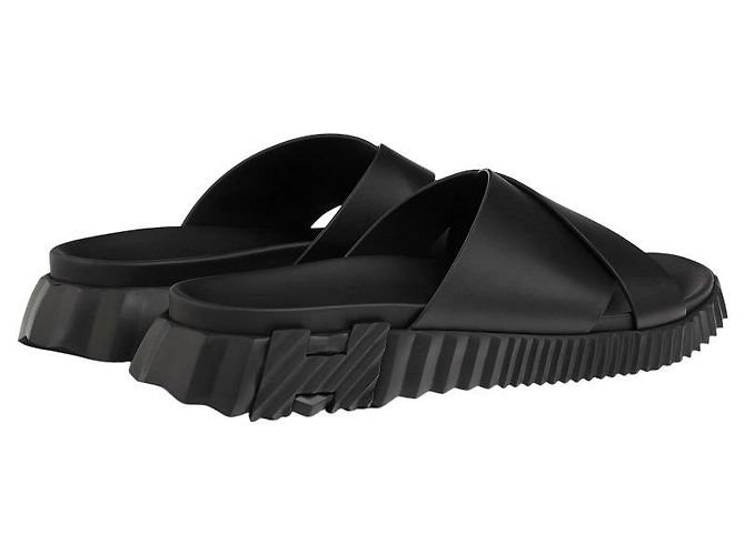 Sandali Hermès Infra in pelle nera - vista 6