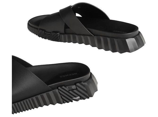 Sandali Hermès Infra in pelle nera - vista 7
