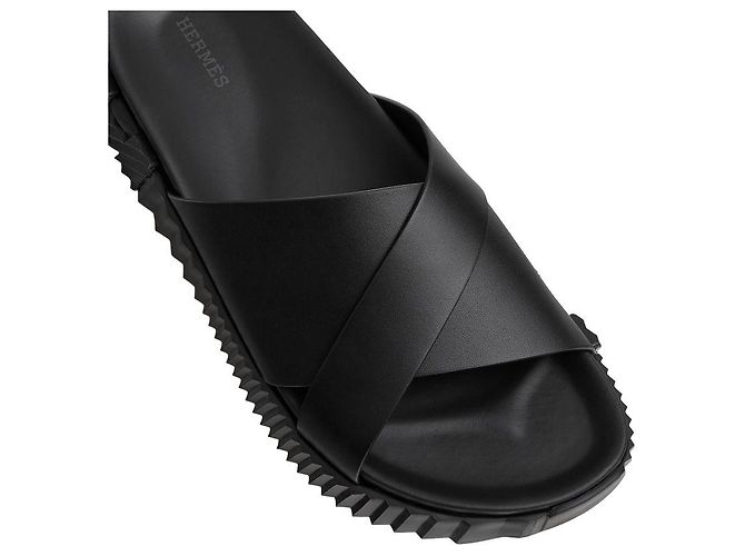 Sandali Hermès Infra in pelle nera - vista 8
