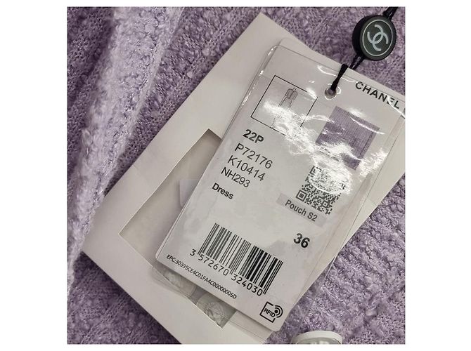 Chanel Strickkleid mit Gürtel Helllila - Ansicht 10