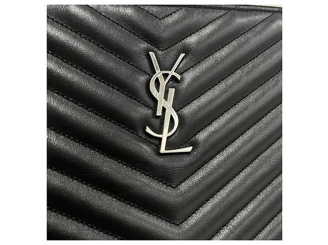 Autre Marque Clutch SAINT LAURENT Monogram Nero in Tessuto - vista 4
