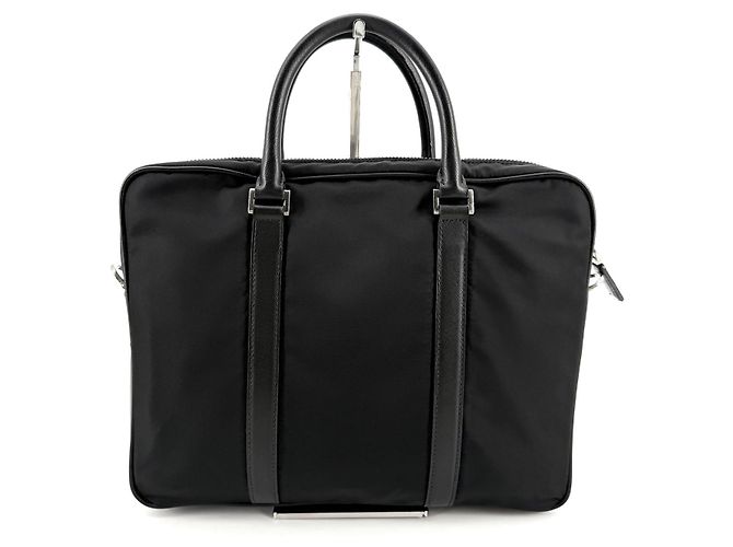 Prada Borsetta da uomo in nylon con logo triangolare - vista 5