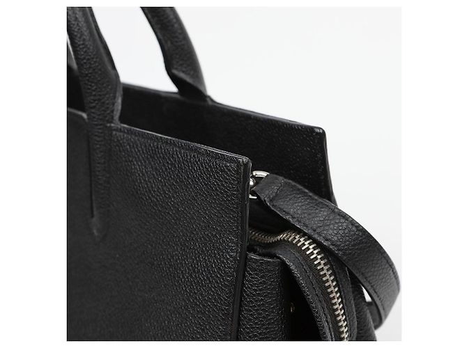Autre Marque Small Cabas Rive Gauche in pelle nera, borsa tote e borsa a tracolla - vista 3
