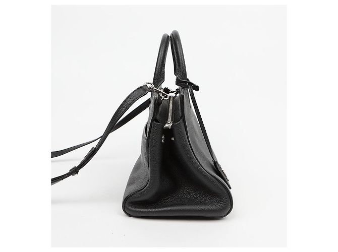 Autre Marque Small Cabas Rive Gauche in pelle nera, borsa tote e borsa a tracolla - vista 5