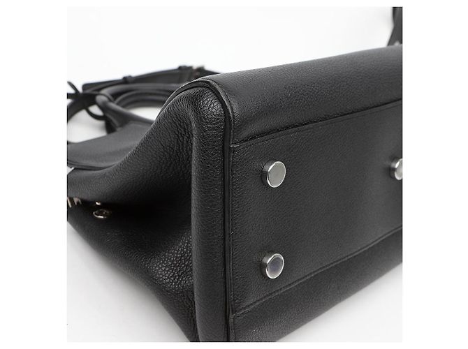 Autre Marque Small Cabas Rive Gauche in pelle nera, borsa tote e borsa a tracolla - vista 9