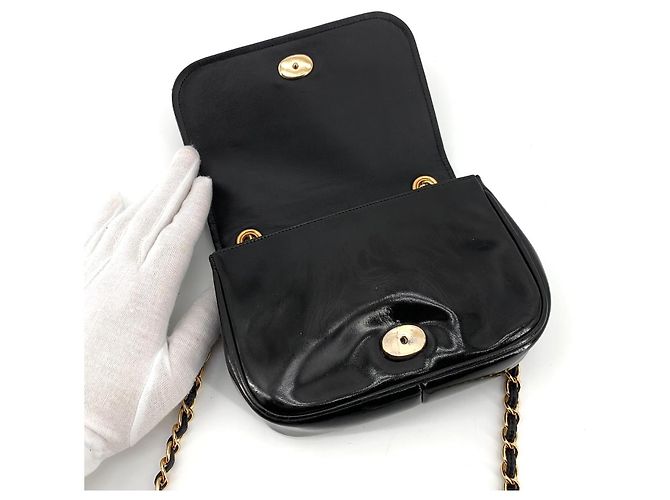 Chanel Mini borsa a tracolla camera bag in vernice - vista 16