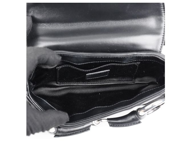 Gucci Picca borsa a tracolla con catena Horsebit Nera - vista 12