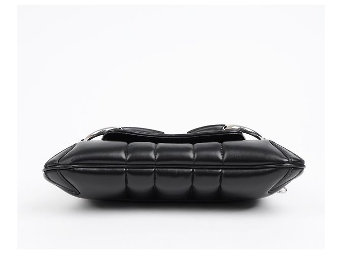 Gucci Picca borsa a tracolla con catena Horsebit Nera - vista 6