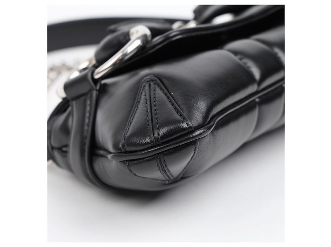 Gucci Picca borsa a tracolla con catena Horsebit Nera - vista 7
