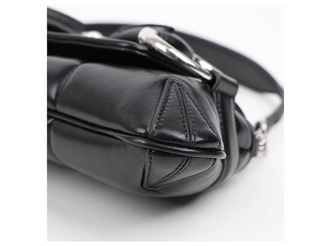 Gucci Picca borsa a tracolla con catena Horsebit Nera - vista 8