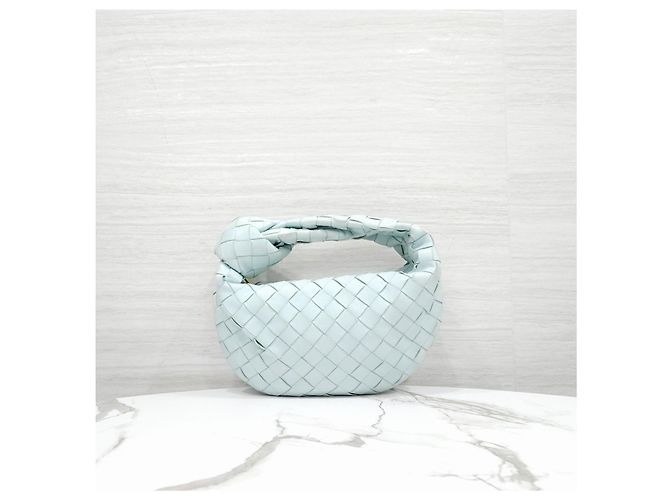 Bottega Veneta Borsa Mini Jodie Teal Washed - vista 12